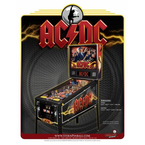AC/DC Pro Pinball Flyer Original UNUSED Promo Hard Rock Heavy Metal Artwork 2012 - Picture 1 of 6